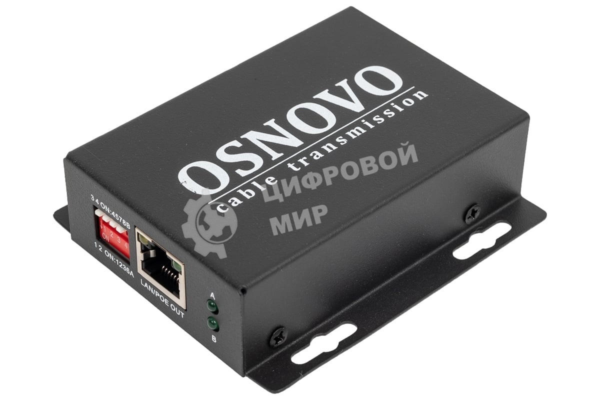 PoE удлинитель Osnovo E-PoE/1A 10M/100M Fast Ethernet на 400м (до 30W)