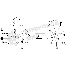 Кресло Бюрократ Triest Fabric серо-голубой, ткань