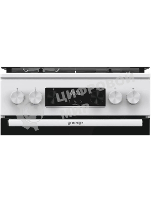 Плита Газовая Gorenje GGI5C22WF, газовая духовка, стеклянная крышка, чугун, белый