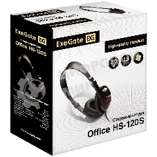 Гарнитура Exegate HS-120S чёрный, проводная, 2 x mini jack 3.5 мм, подвижный микрофон