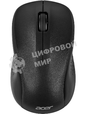 Мышь беспроводная Acer OMR302 черный, 1200 dpi, радиоканал, USB, кнопки - 3