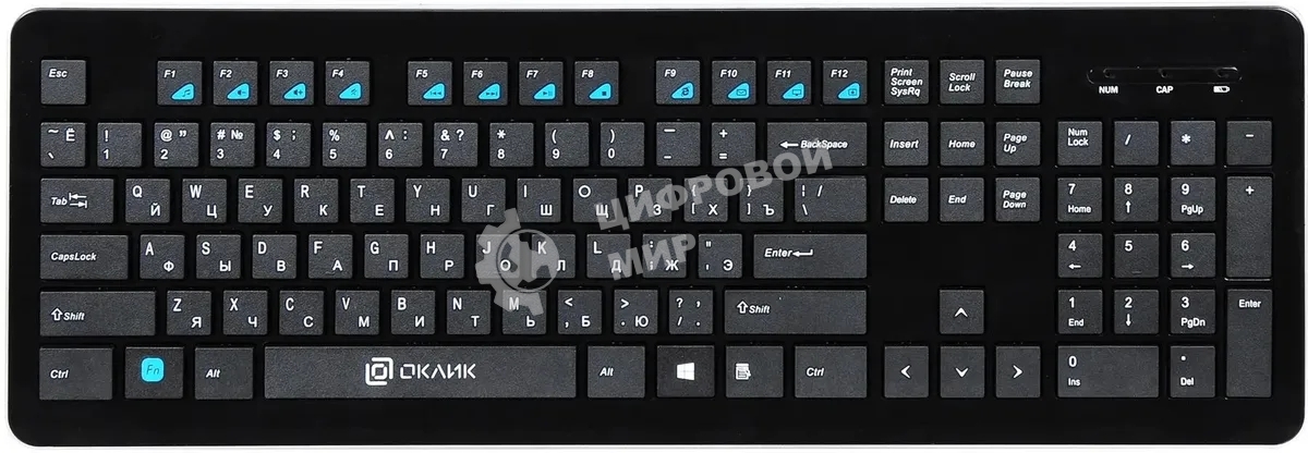 Клавиатура Oklick 870S беспроводная, радиоканал, чёрный