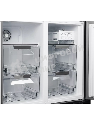 Холодильник Kuppersberg NMFV 18591 DX темный металл трехкамерный 390/170л морозилка снизу, No Frost, Side by Side