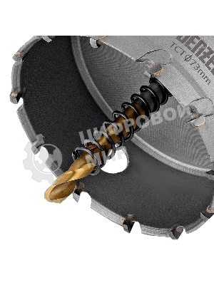 Коронка по металлу Denzel твердосплавная, 73 мм