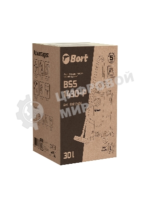 Строительный пылесос Bort BSS-1430-P 1400Вт (уборка: сухая/влажная) синий