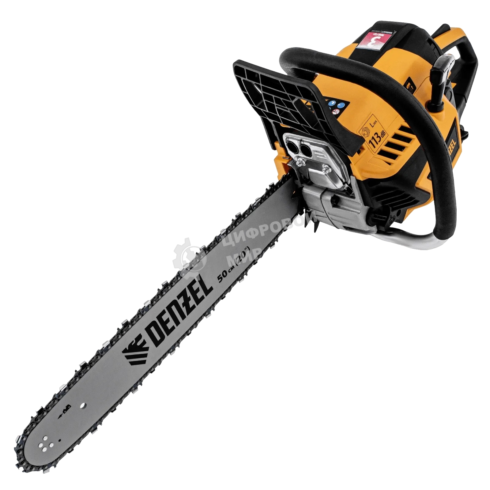 Пила цепная бензиновая Denzel DS-5820, шина 50 см, 58см3, 3,6 л.с., шаг 0,325, паз 1,5 мм, 76 зв