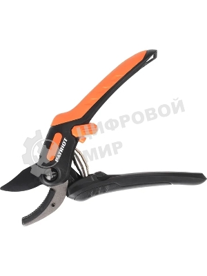 Секатор PATRIOT PAP-200,контактный,наковаленка (сталь 65Mn),лезвие (япон.сталь SK5),рукоятки PP+TPR,фиксатор лезвий,пружин.привод,200 мм