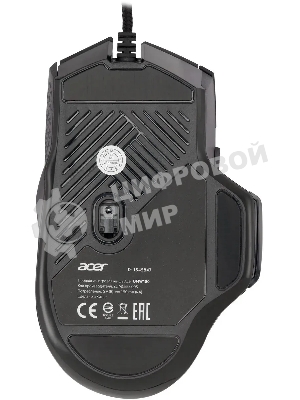 Мышь проводная Acer OMW180 черный, 6400 dpi, USB, кнопки - 9