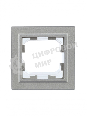 Рамка 1-местная IEK BRITE РУ-1-БрА-4 (BR-M12-44-K47) IP44 4 алюминий