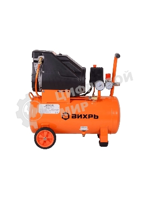 Компрессор винтовой Вихрь КП-195/24 безмасляный 195л/мин 24л 1100Вт оранжевый/черный 74/3/20