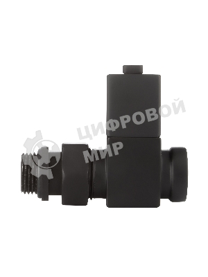 Набор дизайн-вентилей CUBE, прямой черный 1/2