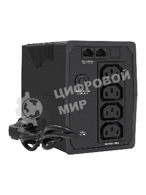 Источник бесперебойного питания ExeGate EP285473RUS Power Back BNB-850.LED.AVR.C13.RJ 850VA/480W, LED, AVR,4*IEC-C13, RJ45/11, черный