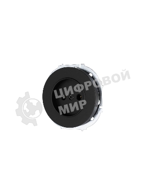 Розетка 1-м СП OSEN без заземл. ПБТ механизм черный бархат LEZARD 743-4288-121B