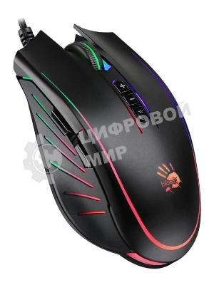 Мышь проводная A4Tech Bloody Q81 черный, 3200 dpi, USB, кнопки - 8