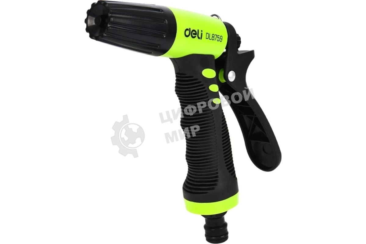 Пистолет-распылитель поливочный Deli DL8759 3 режима распыления, диаметр шланга 3/4