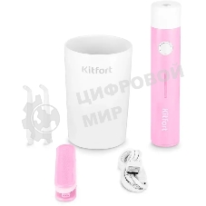 Ирригатор Kitfort КТ-2957-1 розовый/белый, от аккумулятора, 320 мл, 3 режима