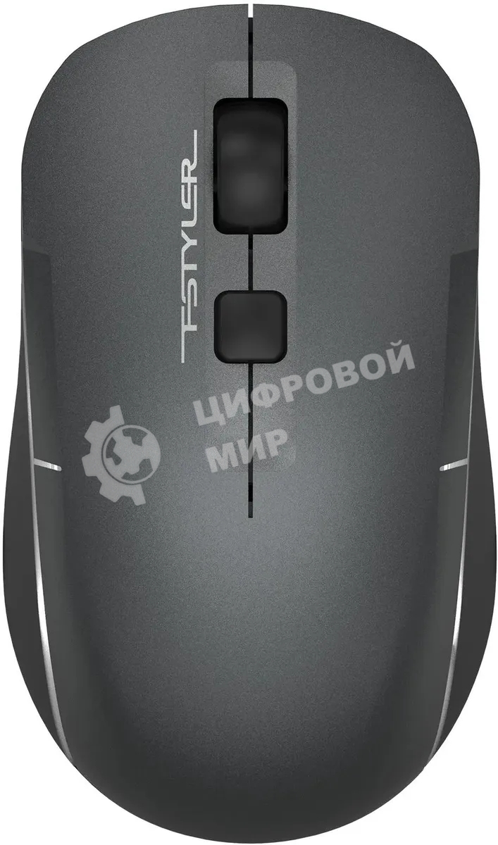 Мышь беспроводная A4Tech Fstyler FB26CS Air2 серый/черный, 2000 dpi, радиоканал, Bluetooth, USB, кнопки - 4
