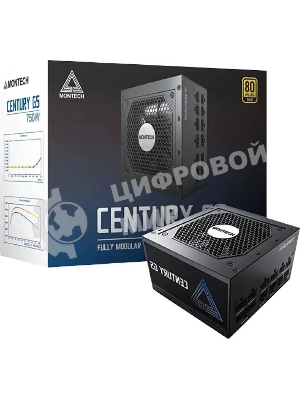 Блок питания Montech ATX 750W CENTURY GOLD G5, 750 Вт, 80 PLUS GOLD, 120 мм, модульный, черный