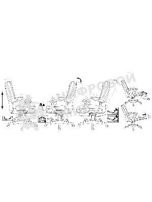 Кресло Бюрократ CH-824MSG-BF черный, экокожа