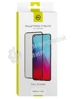 Защитное стекло для экрана Redline черный для Realme 12 4G 2.5D 1шт. (УТ000039355)