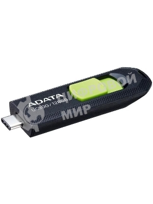 Флешка USB ADATA UC300 (ACHO-UC300-128G-RBK/GN), 128Gb, Type-C USB 3.2, R/W 100/30, черный/зеленый