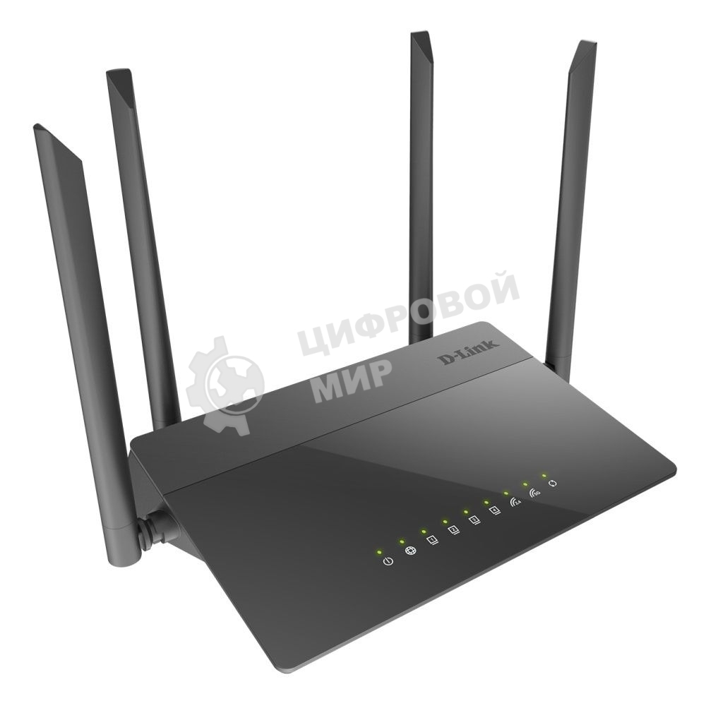 Маршрутизатор беспроводной D-Link DIR-841/RU/A1B, Wireless AC1200 Dual-Band Router with 1 10/100/1000Base-T WAN port and 410/100Base-TX LAN ports.802.11b/g/n compatible, 802.11AC up to 866Mbps,1 10/100/1000Base-T WAN port, 4