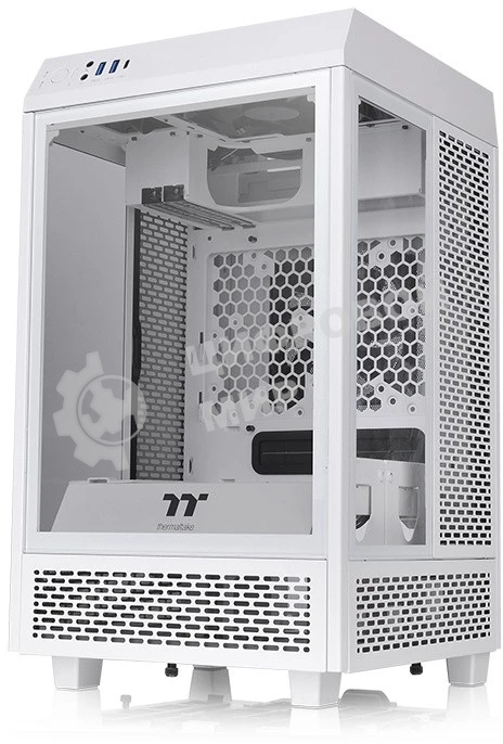 Компьютерный корпус Thermaltake The Tower 100 Snow CA-1R3-00S6WN-00/White/Win/SPCC/Tempered Glass*3