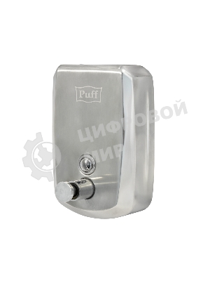 Дозатор для жидкого мыла из нерж. стали Puff-8708, хром, 800 мл, с ключом, 19х12х12 см