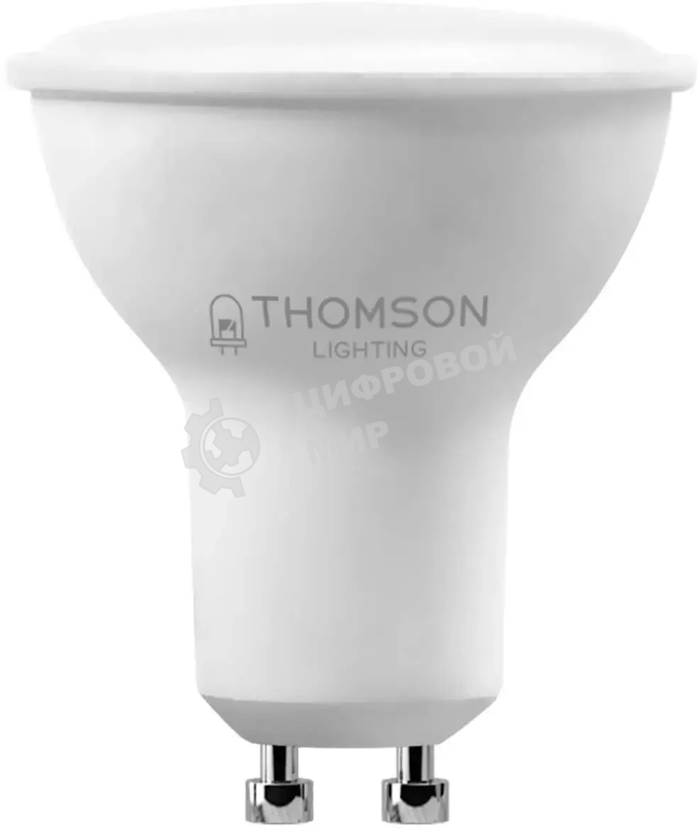 Лампа cветодиодная LED Thomson TH-B2327 GU10, полусфера, 8Вт, 6500К, белый холодный, 1 шт.
