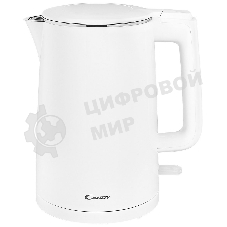 Чайник электрический Candy CK-102 1.5л. 2200Вт белый корпус: нерж.сталь/пластик
