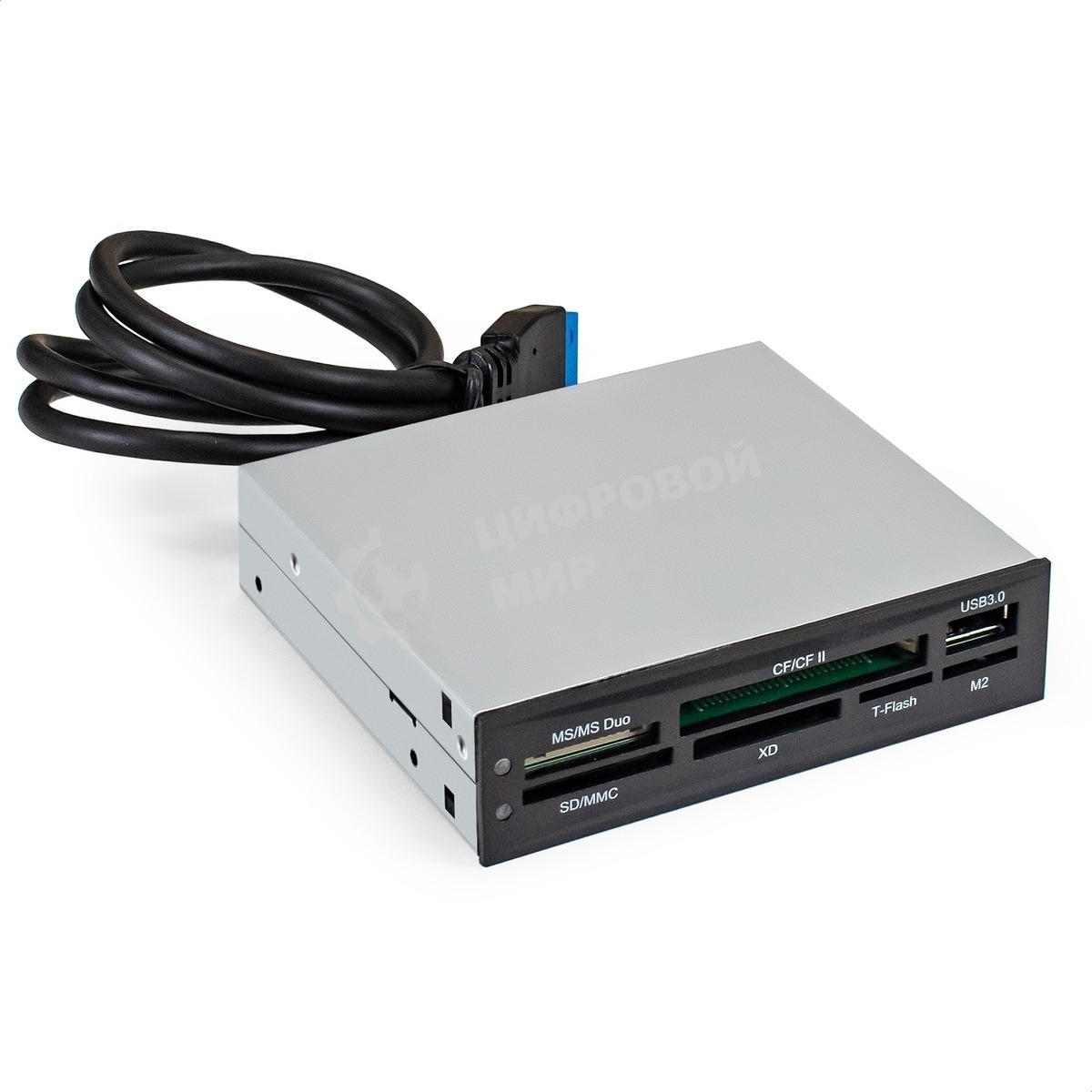 Кард-ридер ExeGate CR-415/черный/CF/SD/MMC/MS/MS Duo/MS Pro/T-Flash/USB 2.0/металл