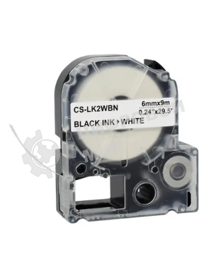 Картридж ленточный Cactus CS-LK2WBN черный, 6мм, 9м для Epson LW300/LW400/LW700/LW600P/LW1000P/K400/Z700/Z900