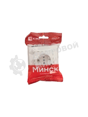 Розетка EKF Минск ERR16-028-100-USB 1-местная СП с/з с защитными шторками 16А белая с USB 1А