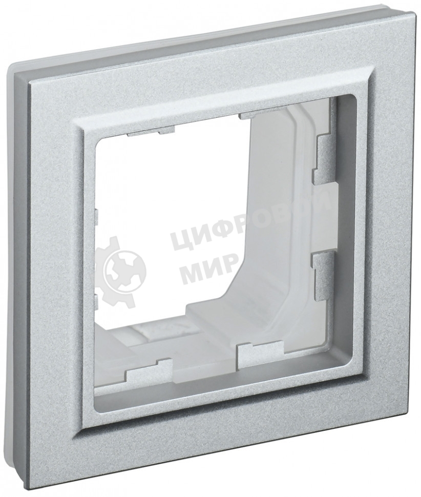 Рамка 1-местная IEK BRITE РУ-1-БрА-4 (BR-M12-44-K47) IP44 4 алюминий