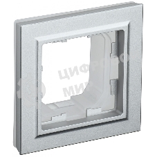 Рамка 1-местная IEK BRITE РУ-1-БрА-4 (BR-M12-44-K47) IP44 4 алюминий