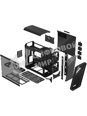 Компьютерный корпус Fractal Design Torrent Black TG Light Tint/E-ATX, TG, 2x3.5, 4x2.5, 7xPCI, 1xUSB-C, 2xUSB3.0/2x180mm, 3x140mm fans inc./FD-C-TOR1A-01