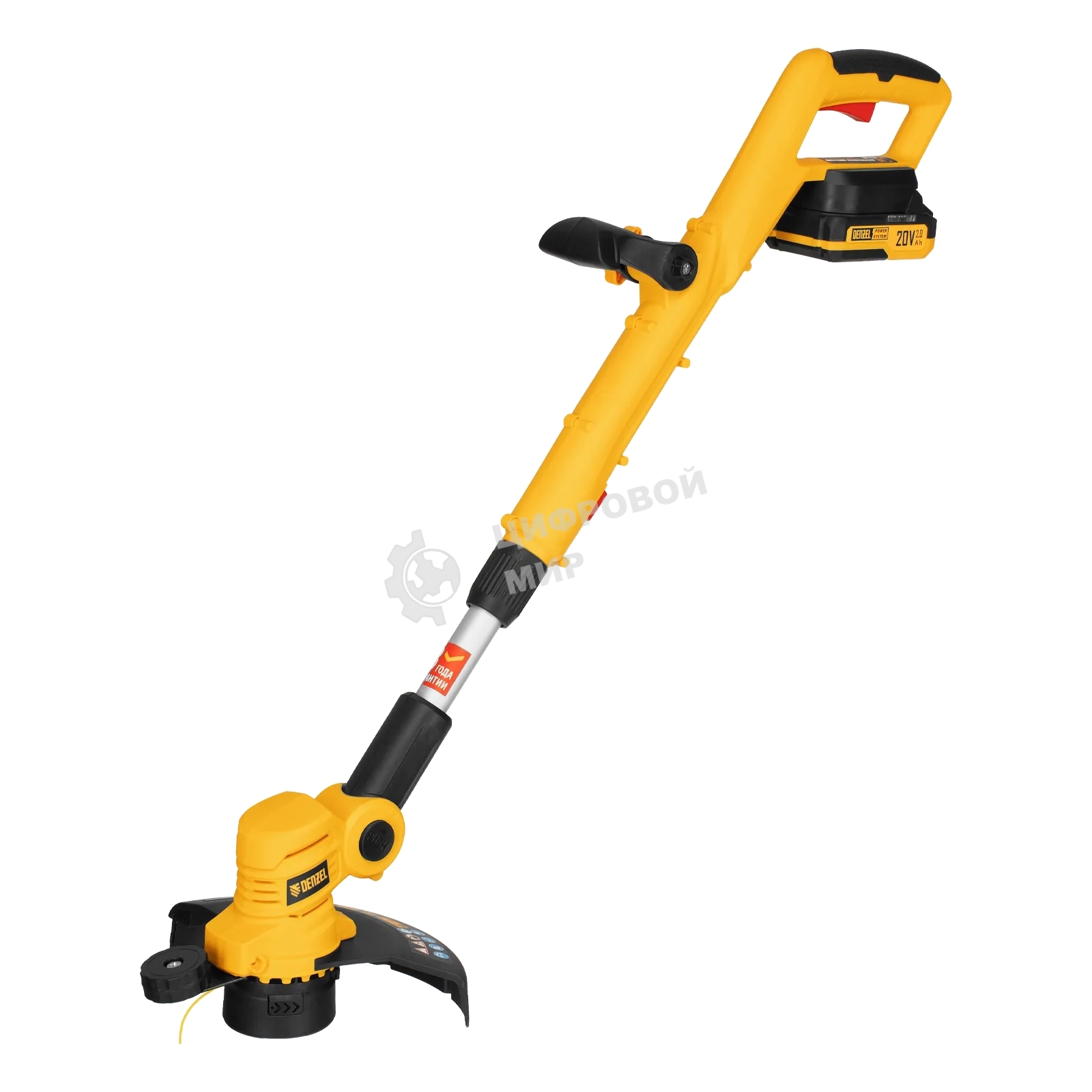 Триммер аккумуляторный Denzel GT-230, 230 мм, Li-Ion, 20 В