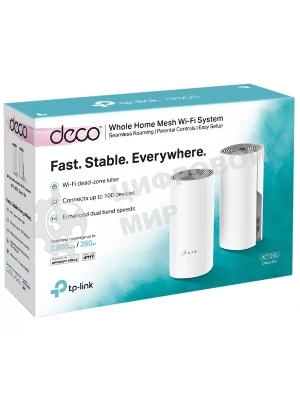 Роутер TP-Link DECO E4(2-PACK) AC1200 Домашняя Mesh Wi-Fi система