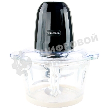 Измельчитель Willmark WMC-7088 (500Вт., стекл. чаша 2л., двойн. лезвия., рез. основание) черный