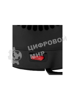 Тепловентилятор керамический Denzel DTFC-1200, черный, 600/1200 Вт, 12 м2, 3 режима, термостат