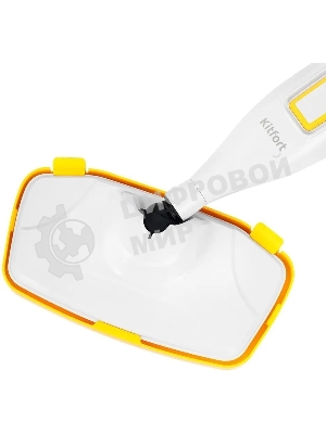 Швабра паровая Kitfort КТ-1097 1250Вт белый/желтый