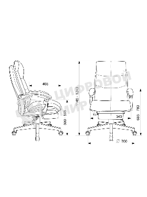 Кресло Бюрократ CH-824MSG-BF черный, экокожа