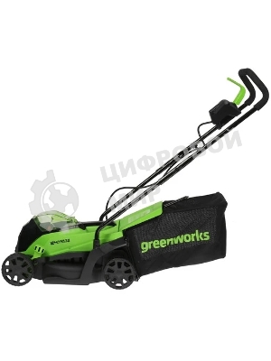 Газонокосилка аккумуляторная GreenWorks GD24LM33k2, 24v, 33 см, 1хАКБ 2Ач и ЗУ (2516107UA)