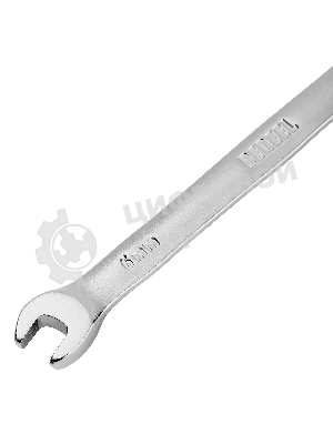 Ключ комбинированный трещоточный Denzel 6 мм, CrV, матовый хром