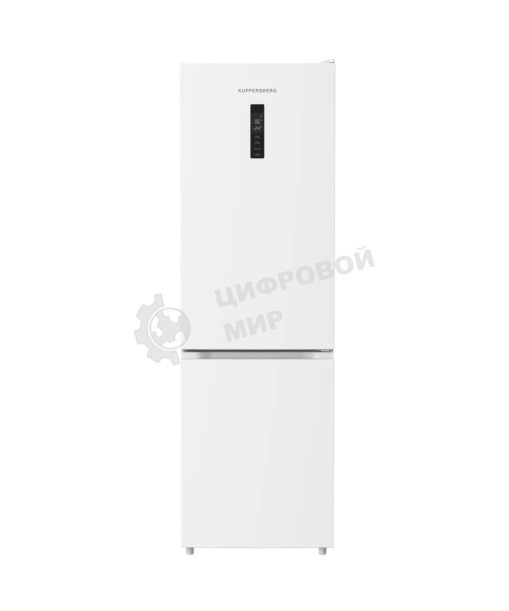Холодильник Kuppersberg RFCN 2013 WG белое стекло двухкамерный 240/95л морозилка снизу, No Frost