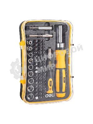 Набор прецизионных отверток Deli DL3565 65 предметов Материал бит Cr-v. Пластиковый кейс.