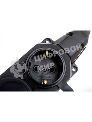 Колодка каучуковая ЭРА с/з 2 гн 16A IP44 черная (12/120/720)