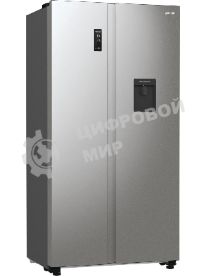 Холодильник Gorenje NRR9185EAXLWD серебристый двухкамерный 353/191л морозилка снизу, No Frost, Side by Side