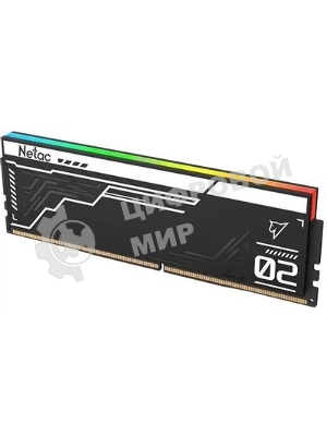 Оперативная память Netac Shadow II RGB, DDR5, 32GB (2x16GB), 7600 MHz, CL36, с радиатором, чёрный, RGB