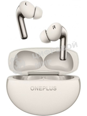 Наушники TWS OnePlus Buds Pro 3 E512A белый (лунный), внутриканальные, Bluetooth, активное шумоподавление, беспроводная зарядка, до 10 ч